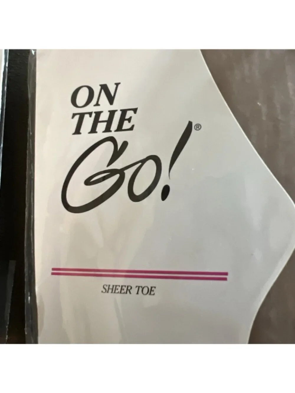On The Go Ultra Sheer Pantyhose Queen Grey Mist And Off Black Sheer Toe Women's